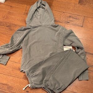 perfectwhitetee green Sweatpants & Hoodie Set